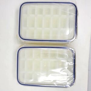 Preserve Food Prep Cubes Freezer Tray with Lid Kitchen Storage Lot of 2 New